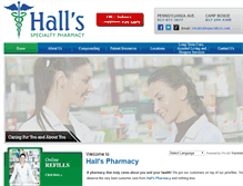 Tablet Screenshot of hallsspecialtyrx.com